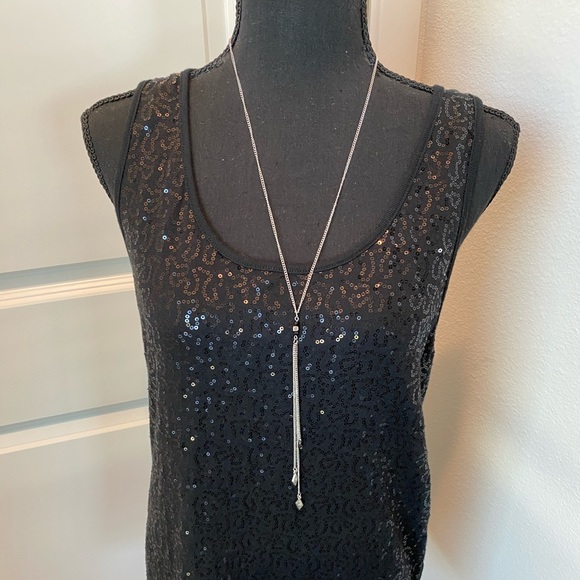 paparazzi Jewelry - Paparazzi long black tassel necklace set. NWT.